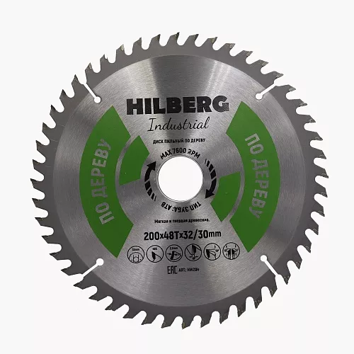 Диск пильный Hilberg Industrial Дерево 200*32/30*48Т