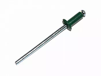 Заклепка вытяжная комбинированная, алюминий/сталь окрашенная RAL6005 4,8х12