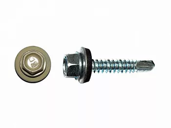 Саморезы кровельные RAL по металлу, цинк RAL1014, слоновая кость 5,5х25