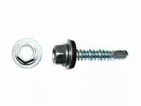 Саморезы кровельные RAL по металлу, цинк RAL9003, белый сигнальный 5,5х25