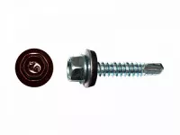 Саморезы кровельные RAL по металлу, цинк RAL3005, красное вино 5,5х25