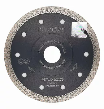Диск алмазный отрезной 125*22,23 Hilberg Super Hard Турбо х-тип