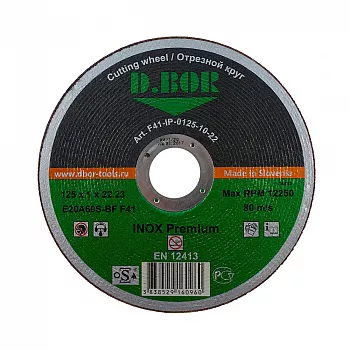 Отрезной диск D.Bor INOX Premium E20A60S-BF, F41, 115x1.0x22.23 мм