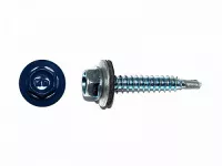 Саморезы кровельные по дереву, цинк RAL5010, синий 4,8х35