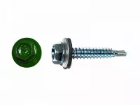 Саморезы кровельные по дереву, цинк RAL6002, зелёный 4,8х51