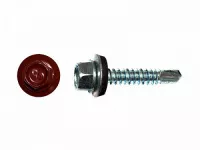 Саморезы кровельные RAL по металлу, цинк RAL3011, красно-коричневый 5,5х19