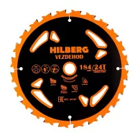 Диск пильный Hilberg Vezdehod 184*16*24Т*7 град.