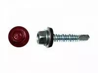 Саморезы кровельные RAL по металлу, цинк RAL2001, красно-оранжевый 5,5х19